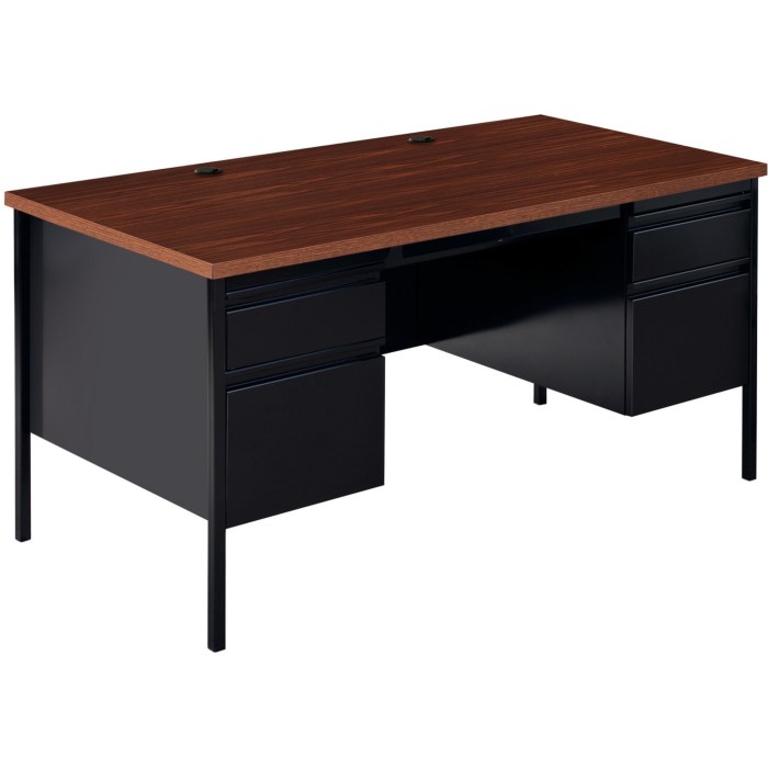 Lorell Fortress Modular Series Double-pedestal Credenza