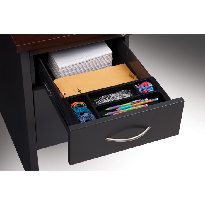 Lorell Fortress Modular Series Right-Pedestal Desk