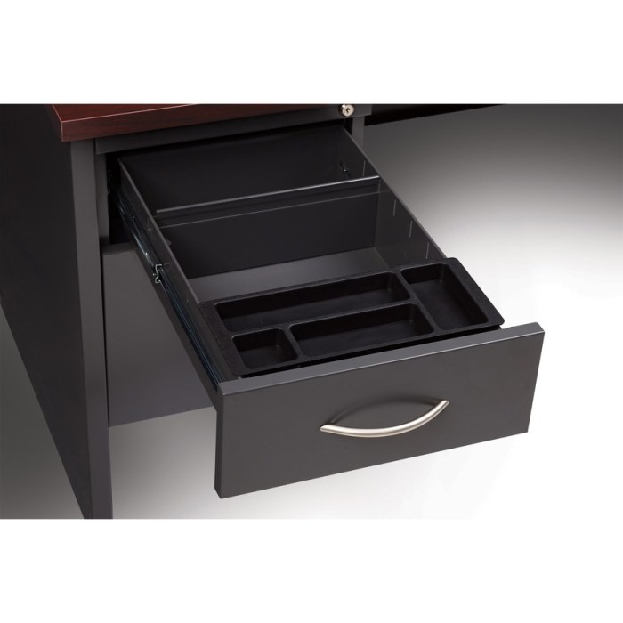 Lorell Fortress Modular Series Right-Pedestal Desk